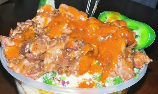 Brisket elotes en vaso