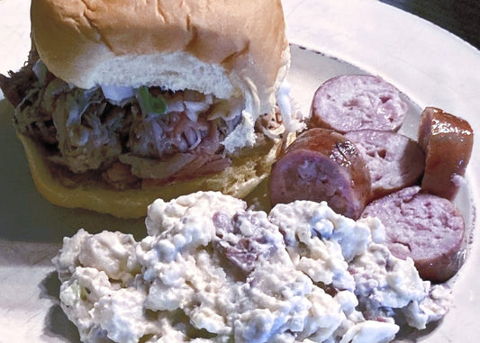 Direct heat picnic roast and pork belly