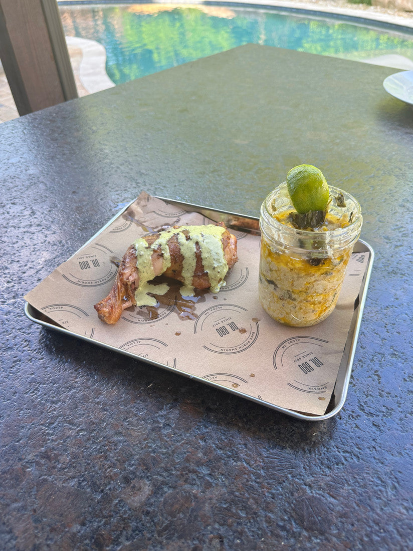 Smoked Peruvian chicken with green sauce