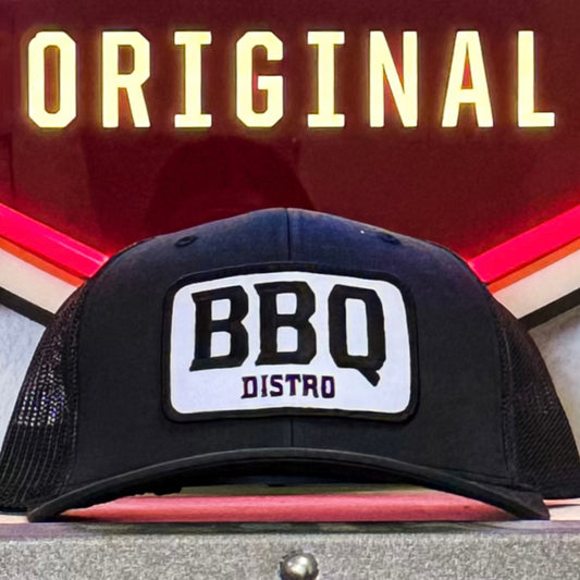 BBQ Distro Black Trucker Hat image 0