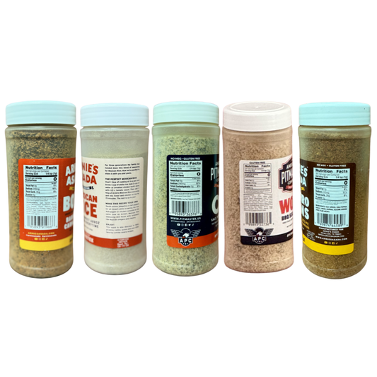 ArnieTex Asada Bundle 5-Pack — BOOM!, WOW!, OG, Mexican Rice & Charro Beans