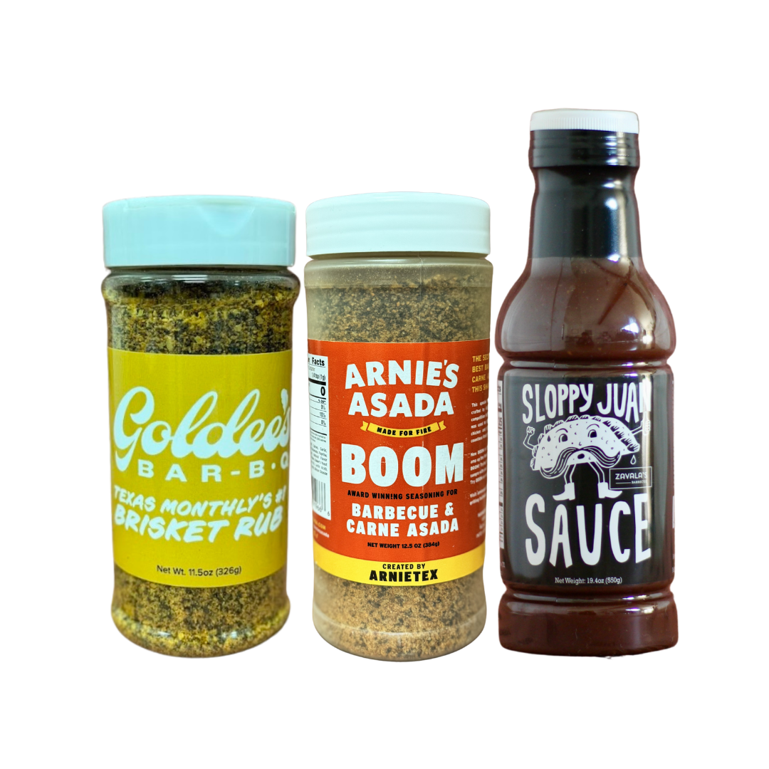 Brisket Boss Bundle — Goldee's Brisket Rub, ArnieTex BOOM! & Zavala's Sloppy Juan