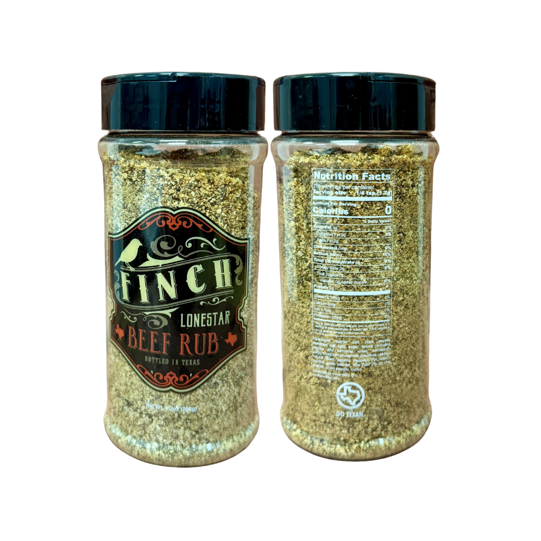 Finch BBQ Lonestar Beef Rub — Texas-Style Brisket & Beef Seasoning