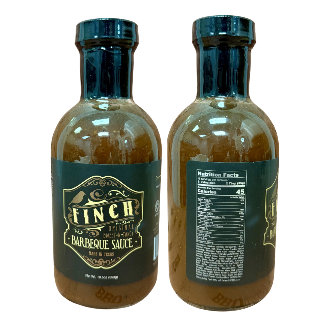 Finch BBQ Original Sweet-N-Tangy BBQ Sauce — Family-Friendly Texas Classic