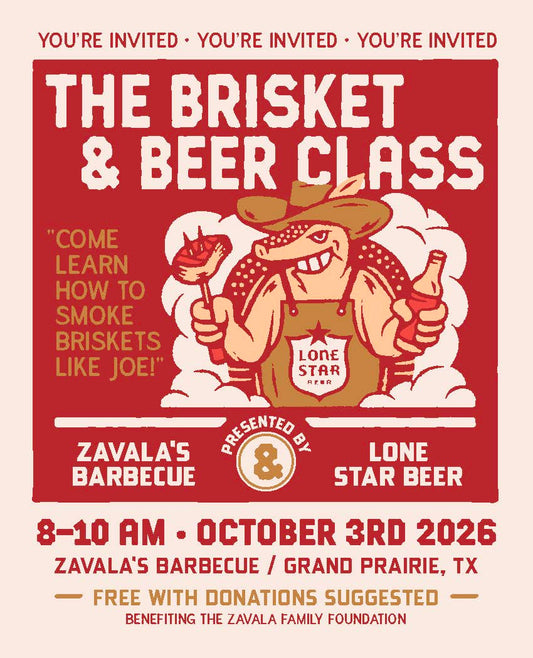 Brisket & Beer Class: Presented by Zavala's Barbecue and Lone Star Beer