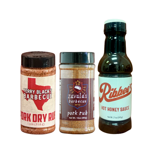 Pork Perfection Bundle — Terry Black's & Zavala's Pork Rubs + Ribbee's Hot Honey