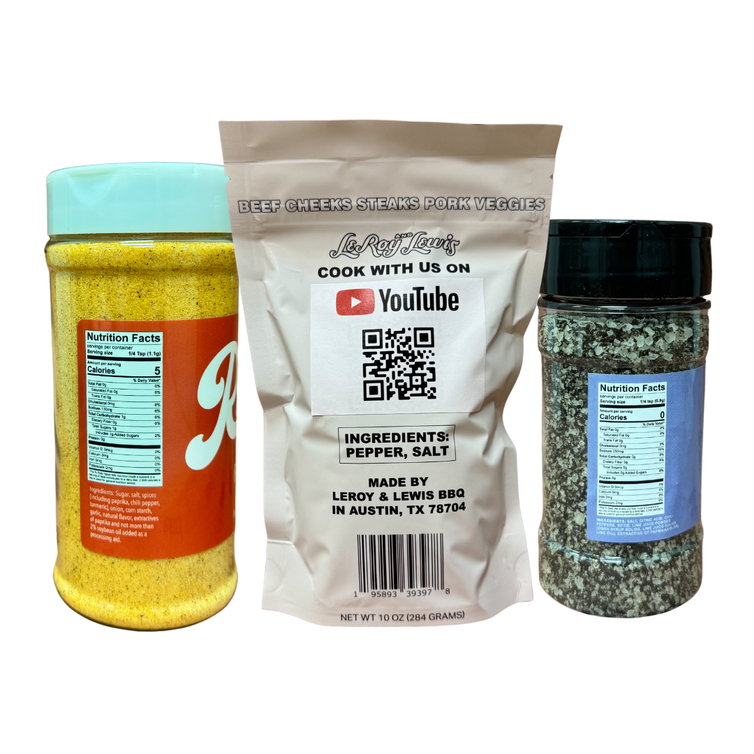 Texas Trailblazers Trio — Ribbee's Fry Rub, LeRoy & Lewis Dalmatian & Zavala's Beer Salt