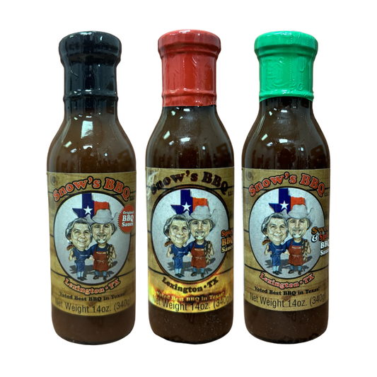Snow's BBQ Sauce 3-Pack — The Complete Lineup from Texas's #1 Pit