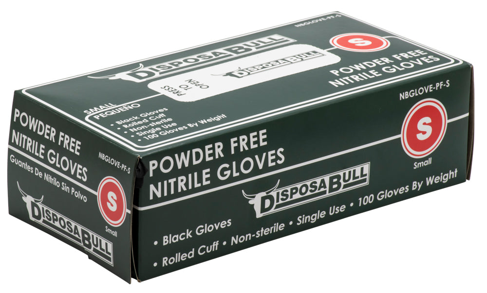 Black Nitrile Gloves, Powder Free (Multiple Sizes) image 0