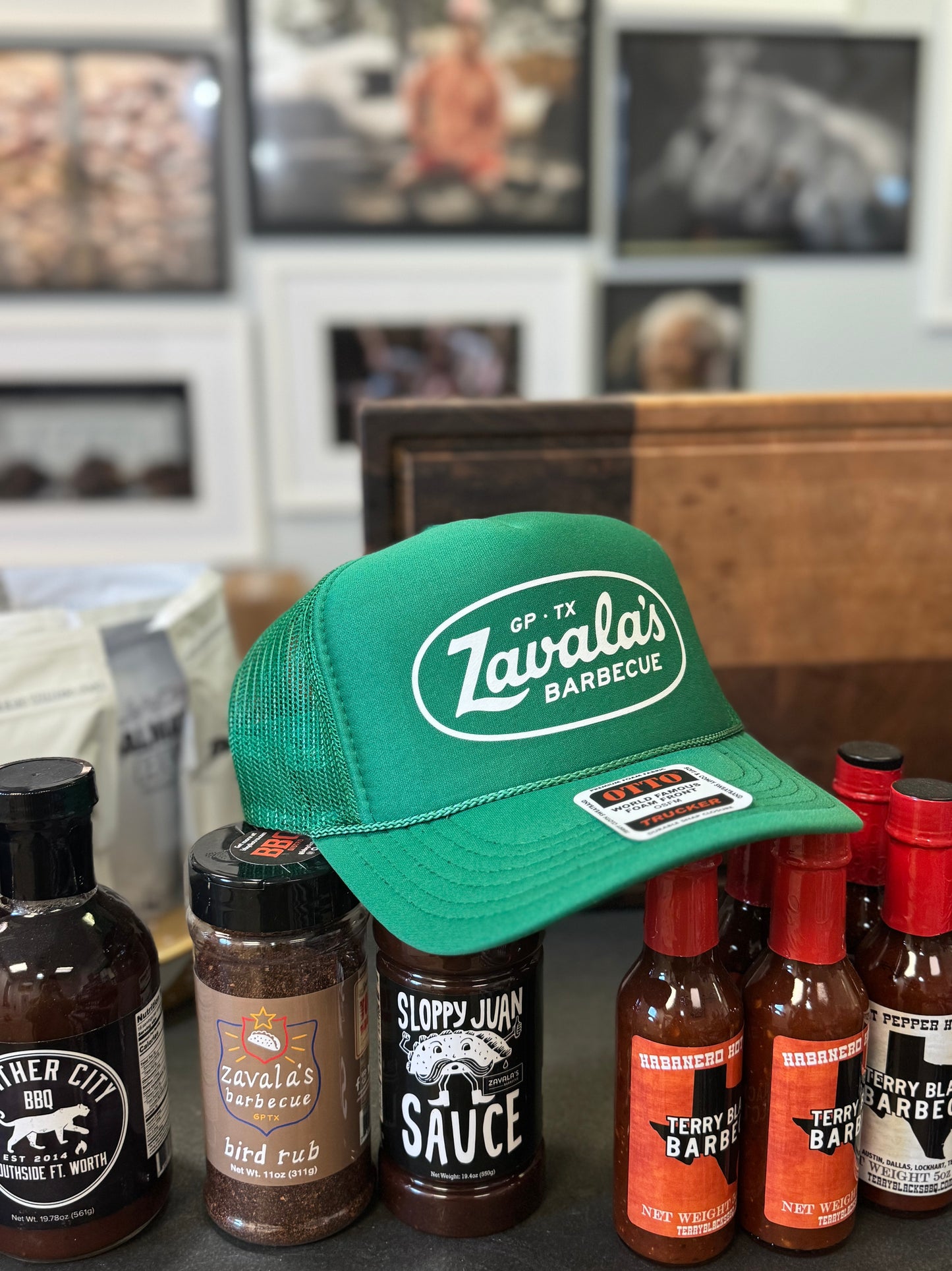 Zavala's Barbecue Green Hat image 0